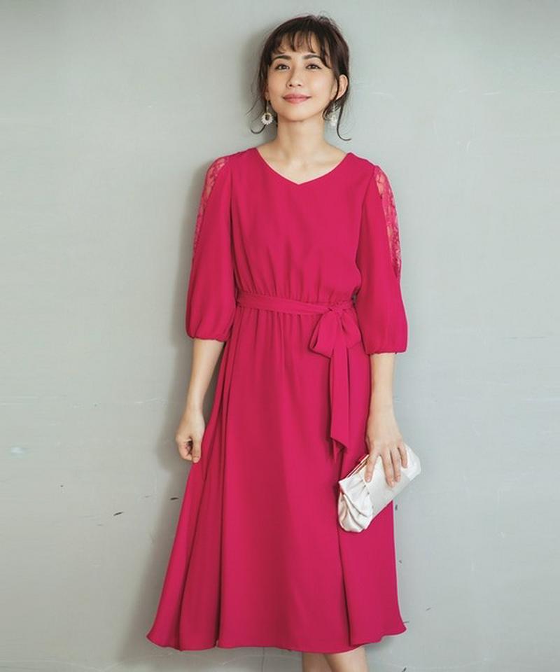 【優木まおみさん着用】ショルダーレース ドレス