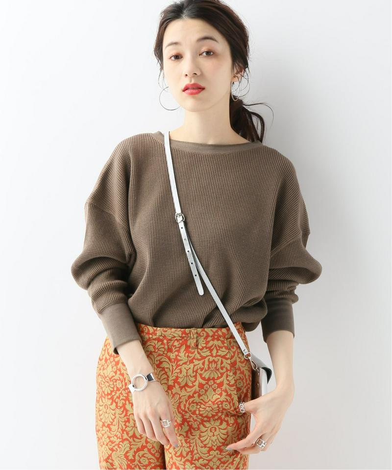 スラブライクワッフル 2WAYヘンリーネックTee