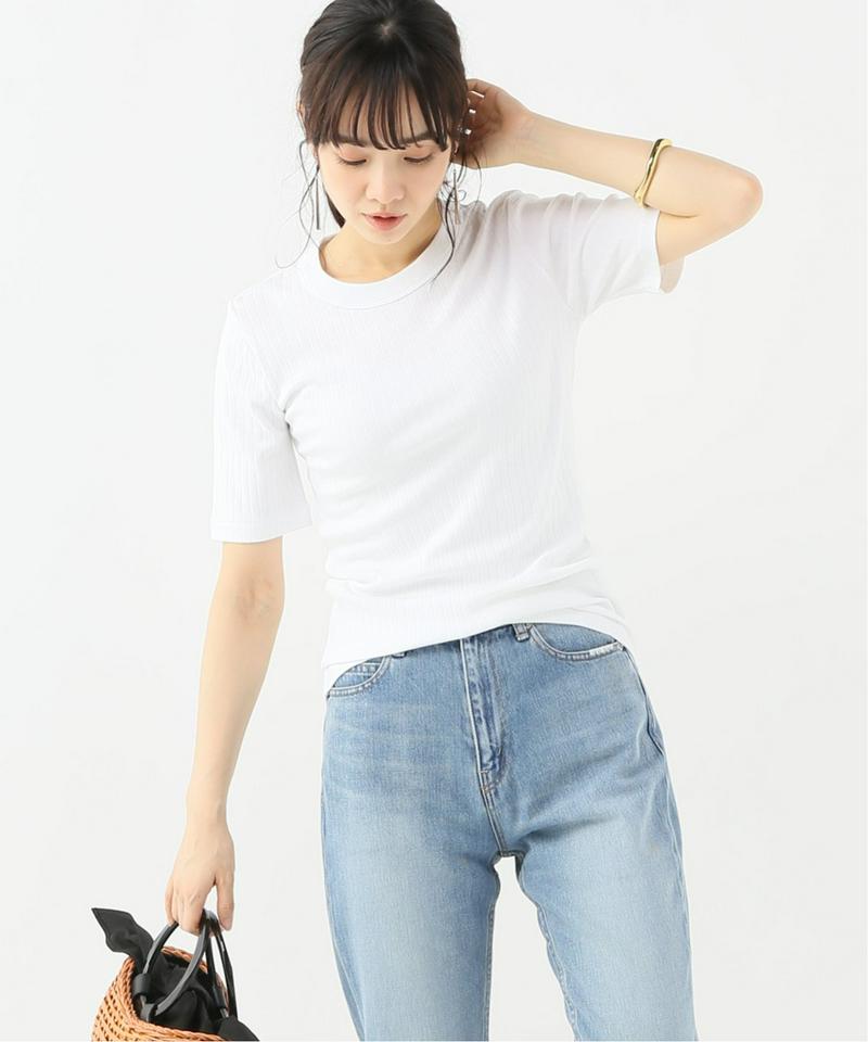 ATON ワイドリブ クルーネックTシャツ