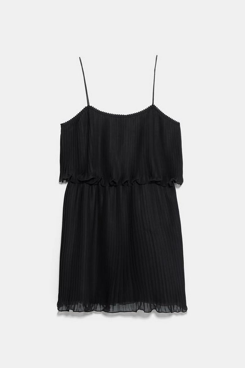 PLEATED DRESS WITH STRAPS