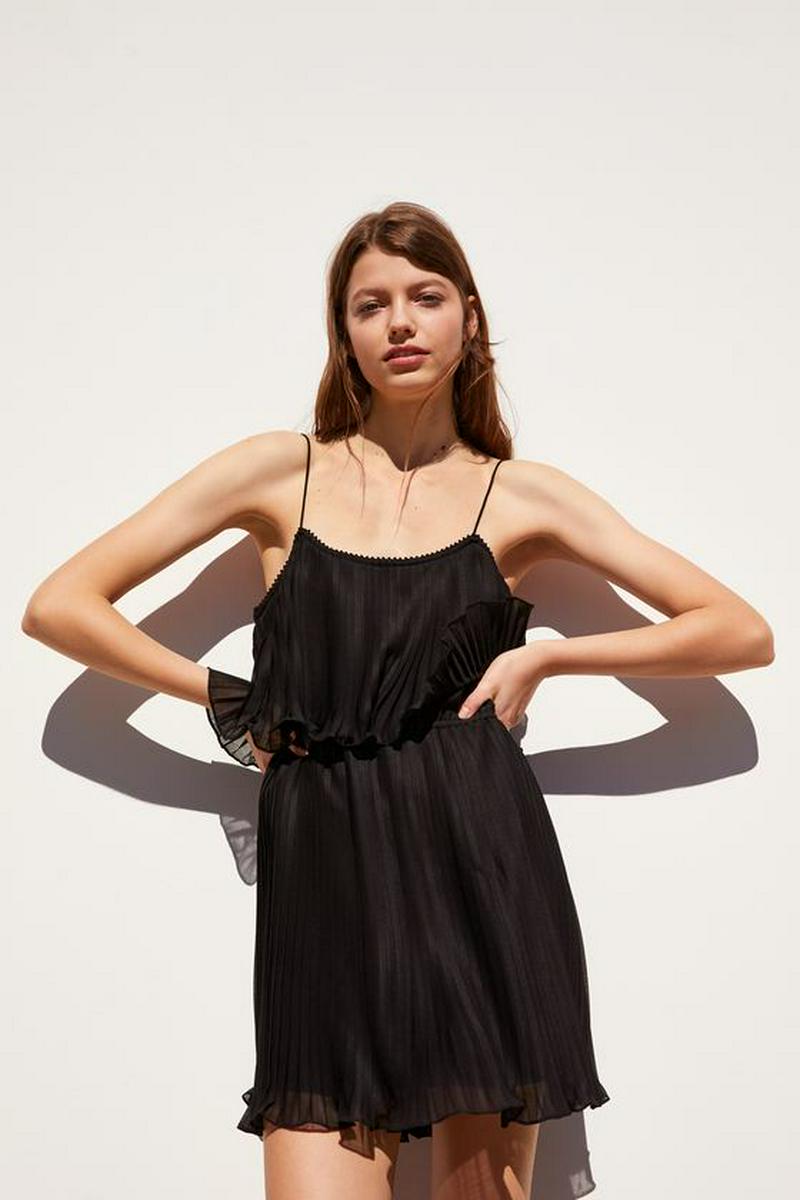 PLEATED DRESS WITH STRAPS