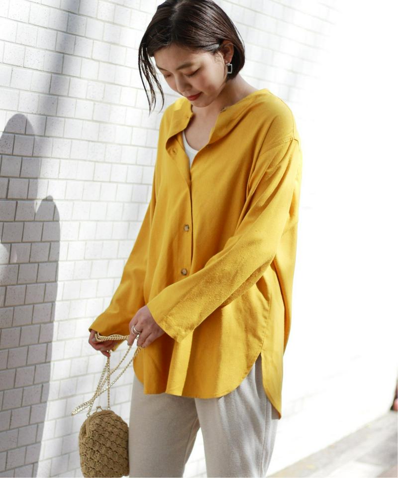 【OR ~MIXED BUSINESS~】BASIC BUTTON UP SILK NOIL：ブラウス
