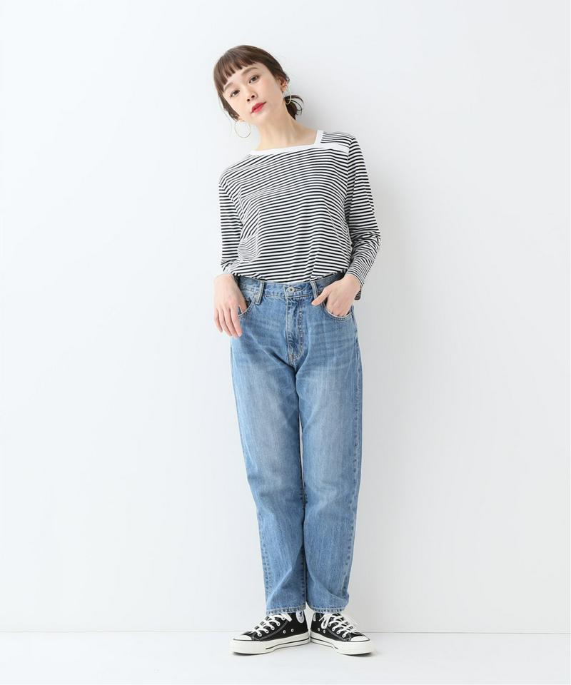 アシンメトリー ボーダーTシャツ