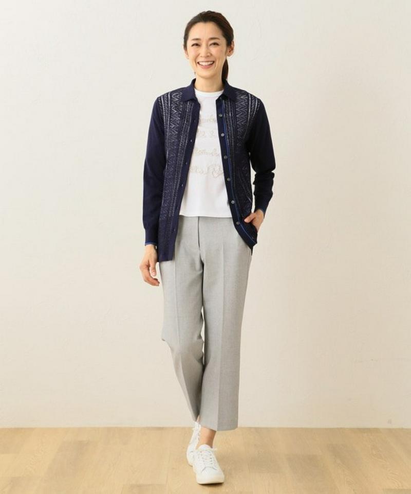 【洗える】サラクール2wayピンヘッド パンツ