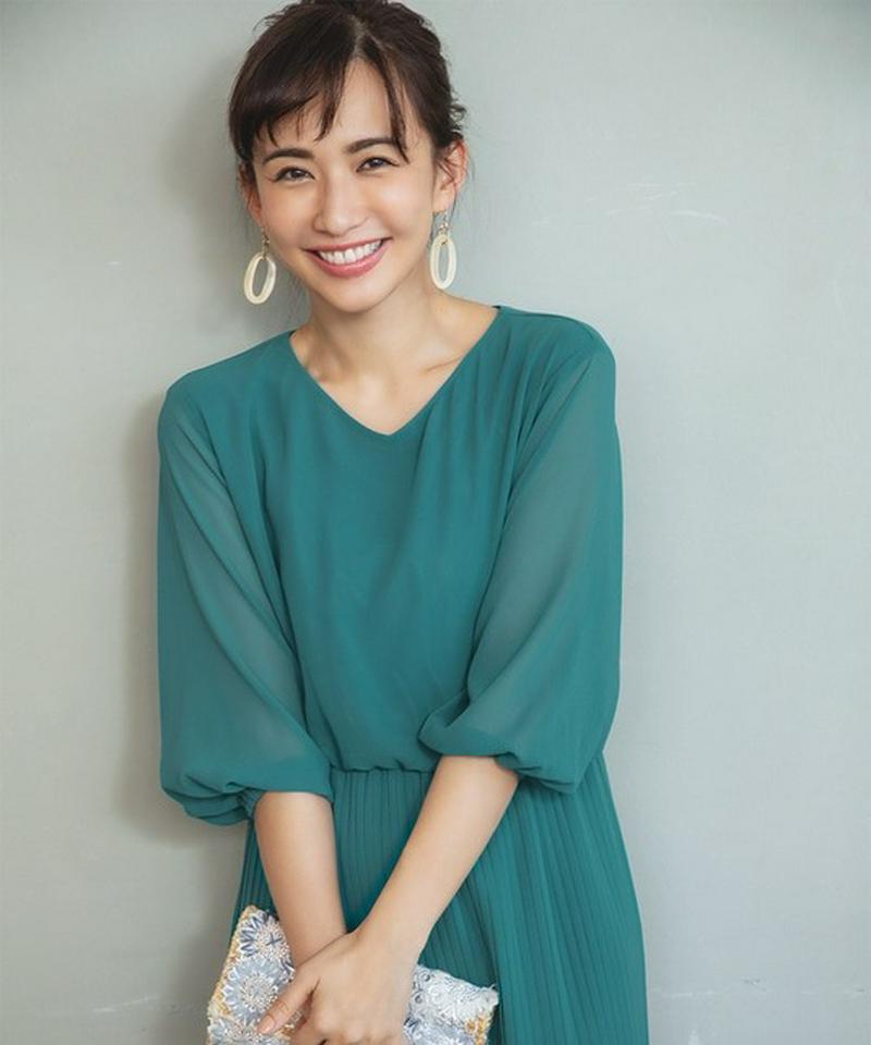 【優木まおみさん着用】シフォンプリーツ ドレス