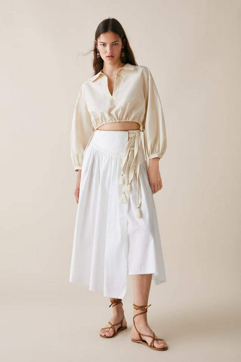 LIMITED EDITION ZARA STUDIO クロップド丈ブラウス