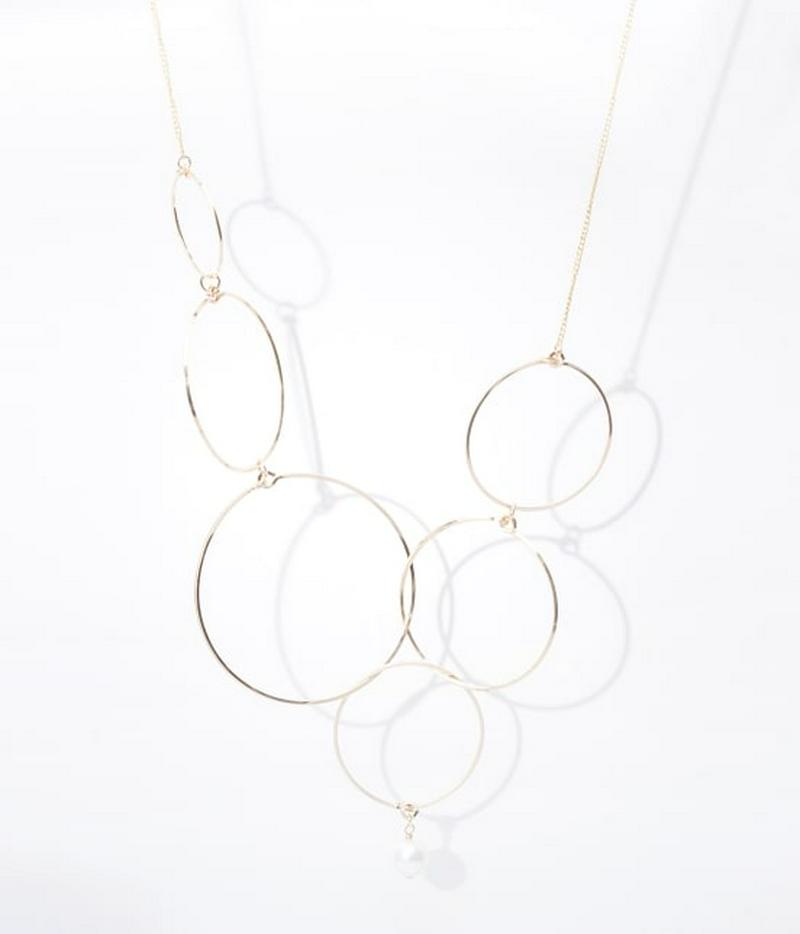 【DeWLuX】ビッグリングパールネックレス