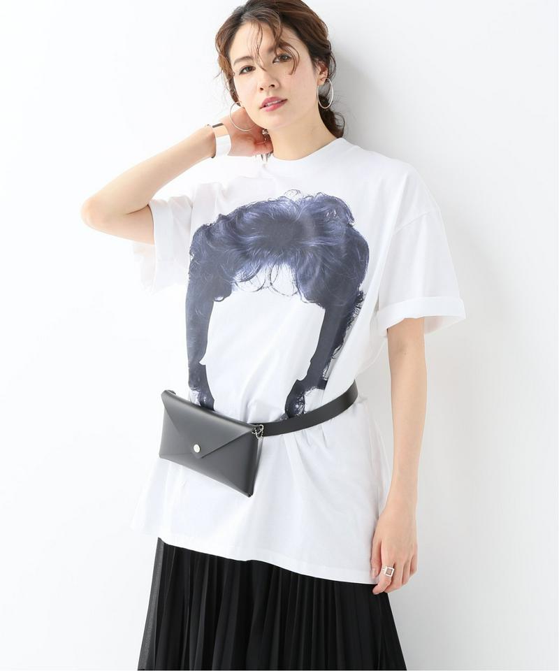 【pushBUTTON/プッシュボタン】CURL HAIR FACE TEE:Tシャツ