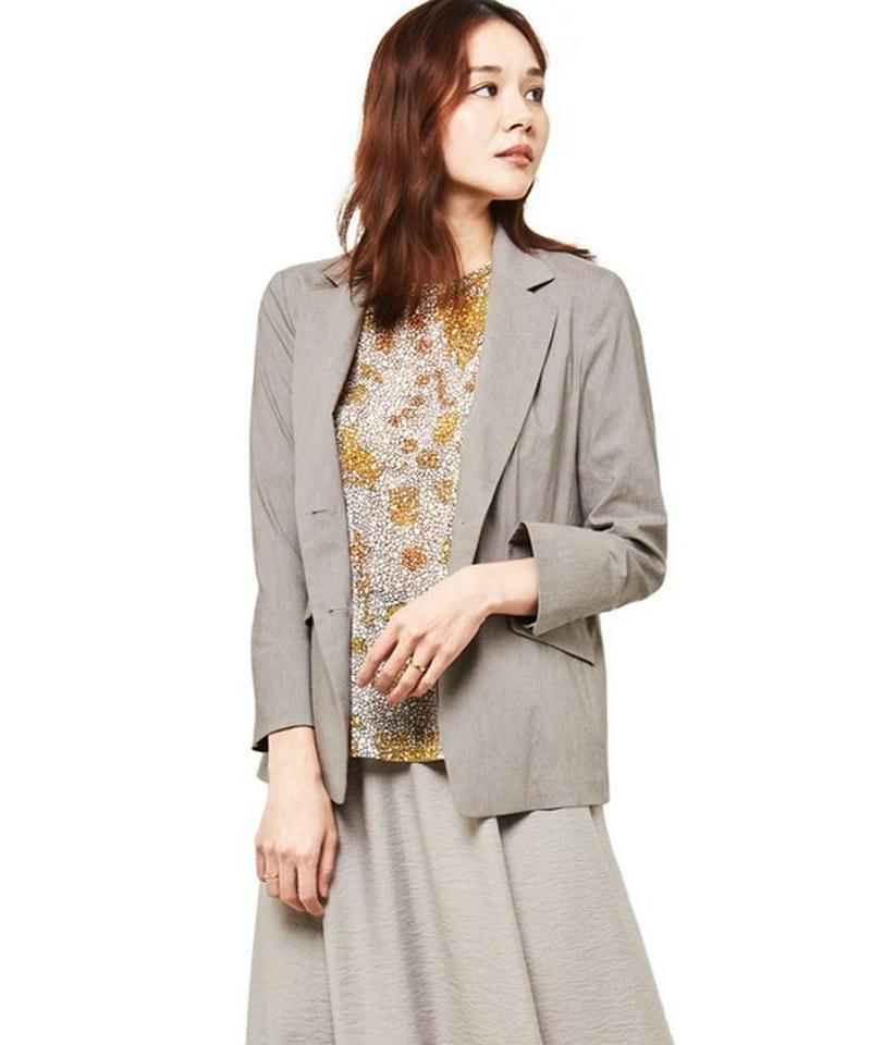 【洗える】リネンコットンワッシャー ジャケット