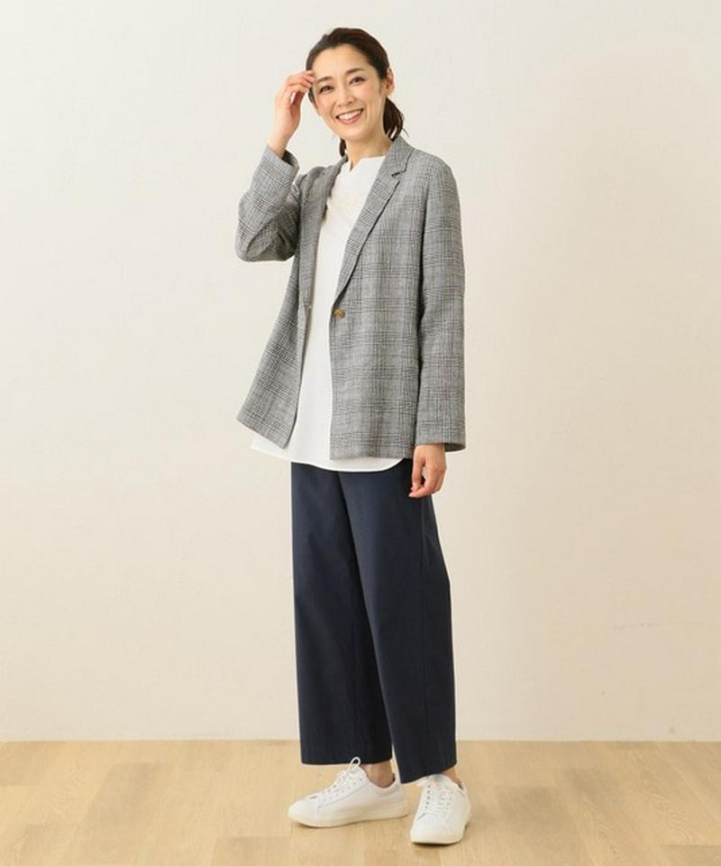 【洗える】リネンコットンワッシャー ジャケット