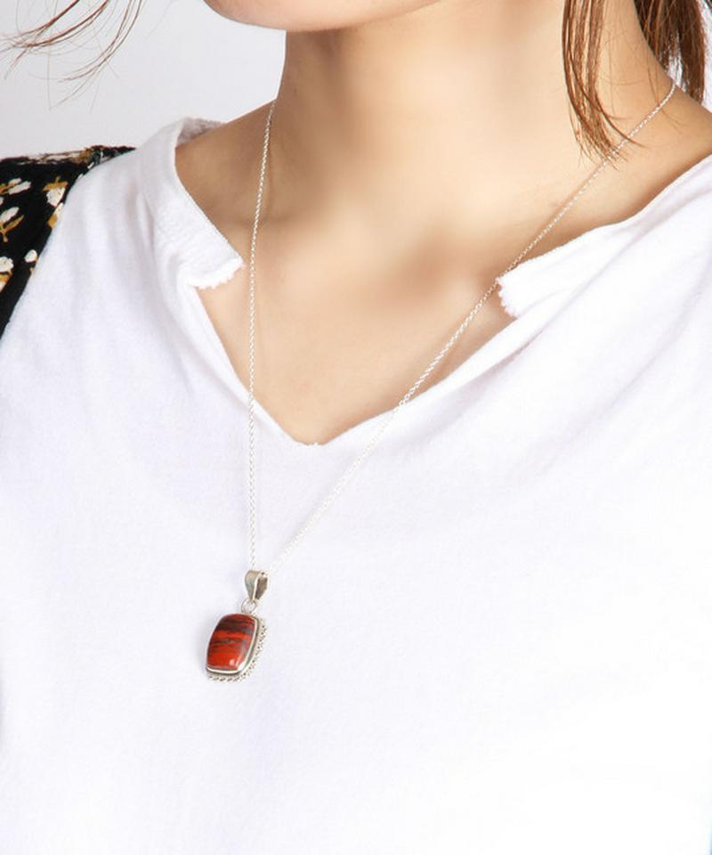 【フランス買付】レッドジャスパーネックレス