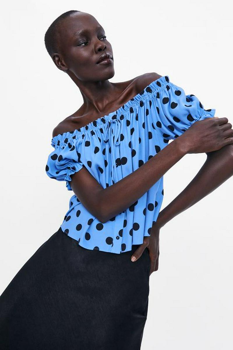 POLKA DOT PRINT TOP