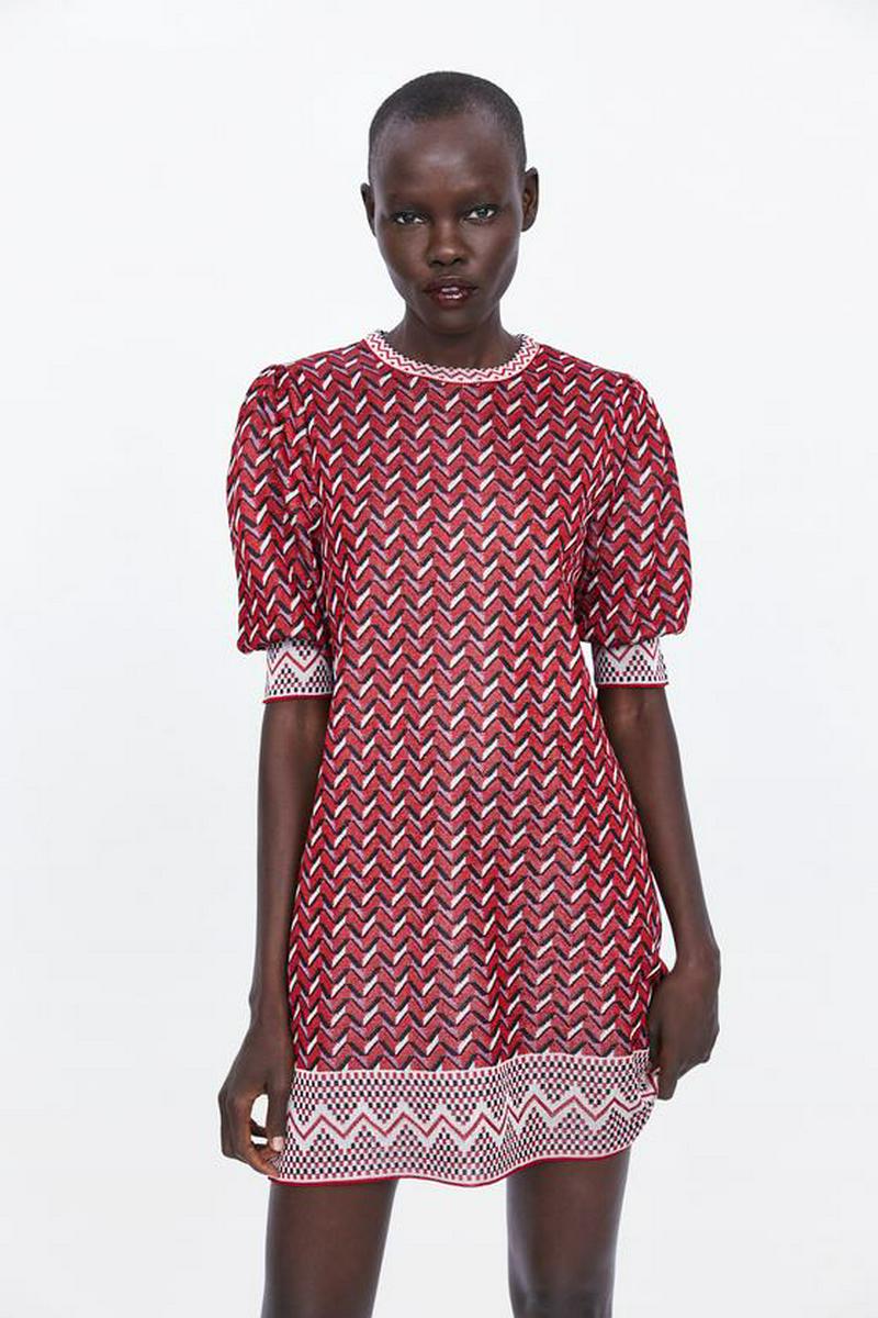 JACQUARD MINI DRESS
