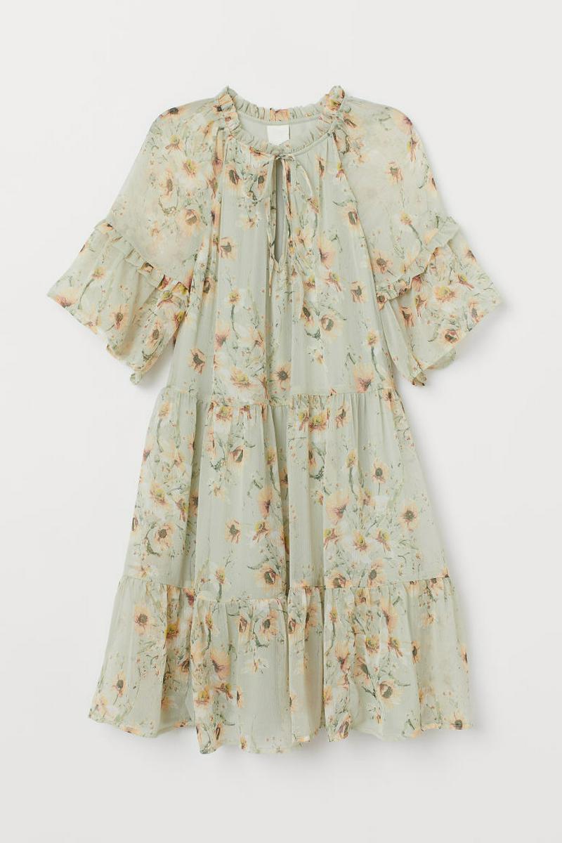 シフォンショートワンピース