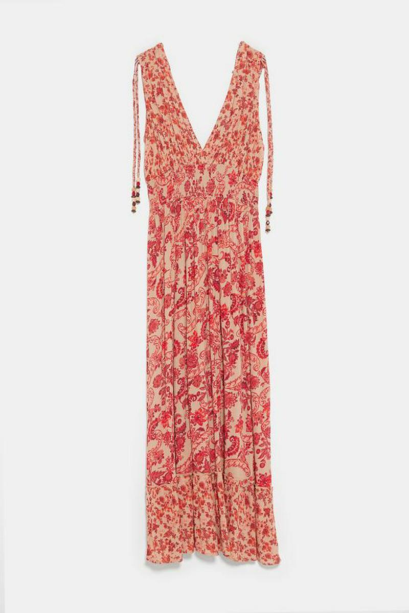 LONG PRINTED DRESS