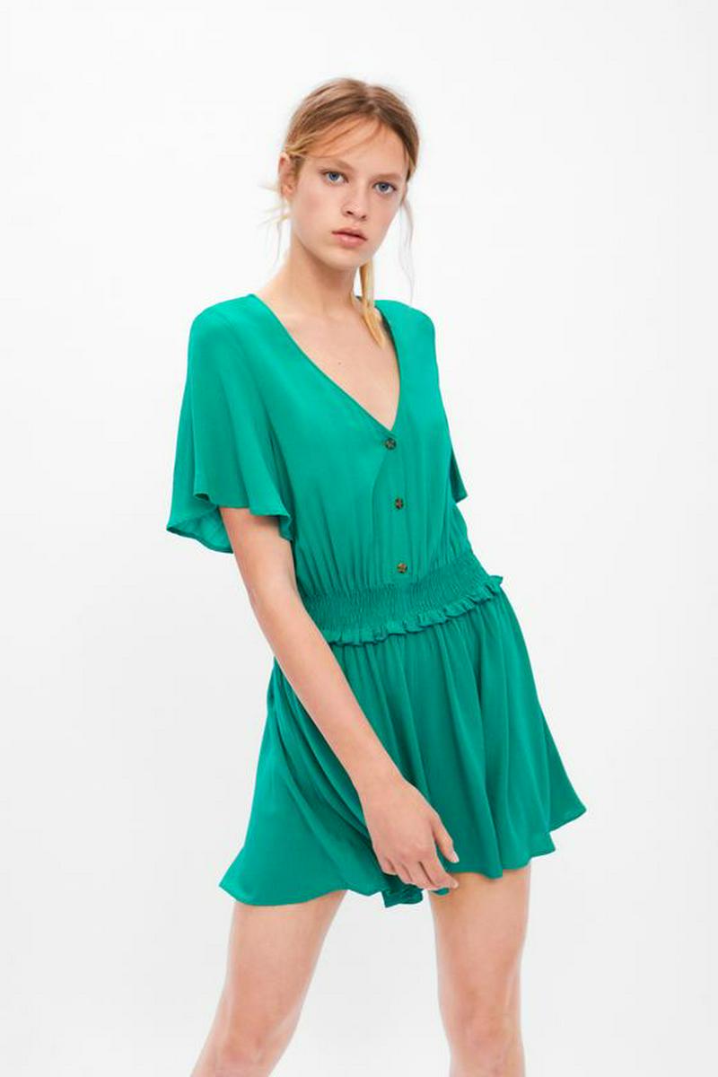 PLAYSUIT WITH ELASTIC TRIMS