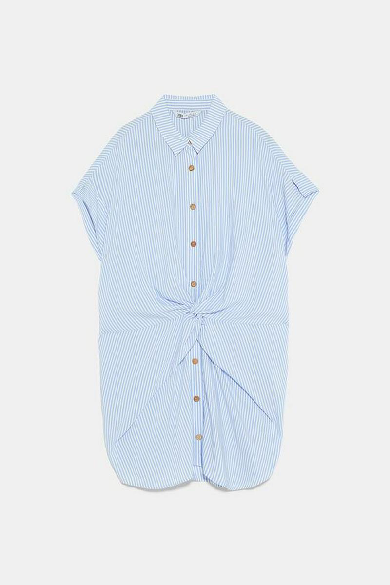 STRIPED SHIRT WITH KNOT DETAIL