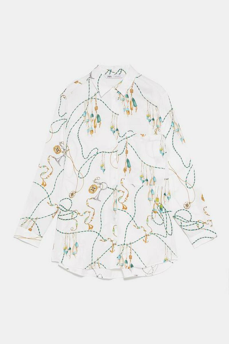 プリント柄シャツ