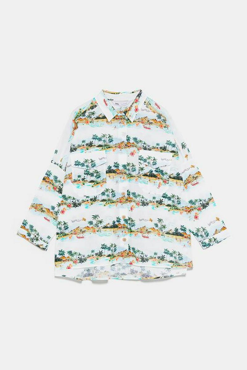 PALM TREE PRINT SHIRT