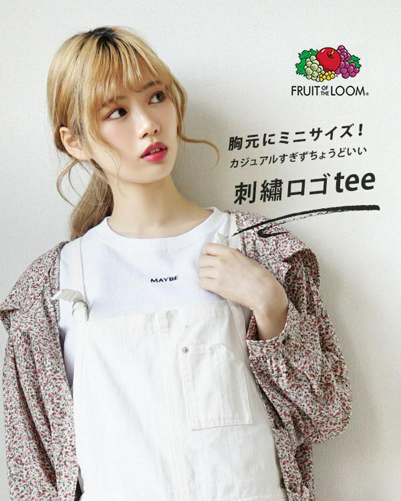 Tシャツ / 上質かつ素朴で着心地の良い厚手「トンプキン編み」 カットソー 。 レディース トップス ロゴTシャツ 半袖 五分袖