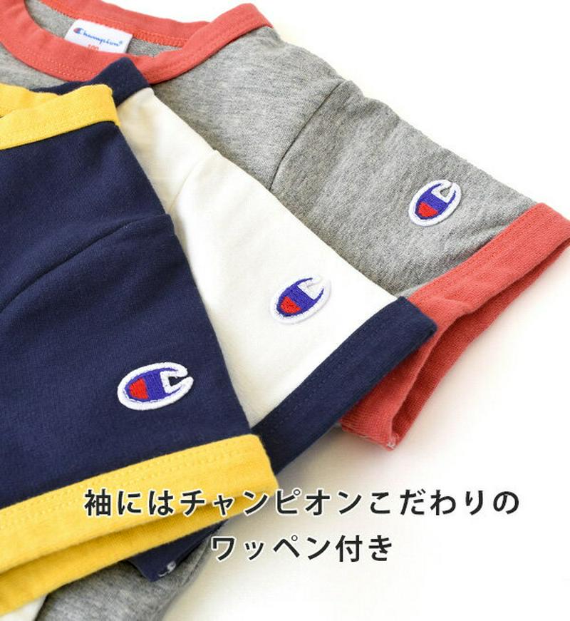【KIDSバーゲン】[キッズ] Tシャツ 100-140cm 半袖スウェット 。子ども 子供服 女の子 男の子 トップス カットソー 半袖Tシャツ スウェット スエット 半袖 綿100% コットン CS4966 春 夏 【メール便可22】◆☆イベント中☆CHAMPION(チャンピオン) S/S SWEAT