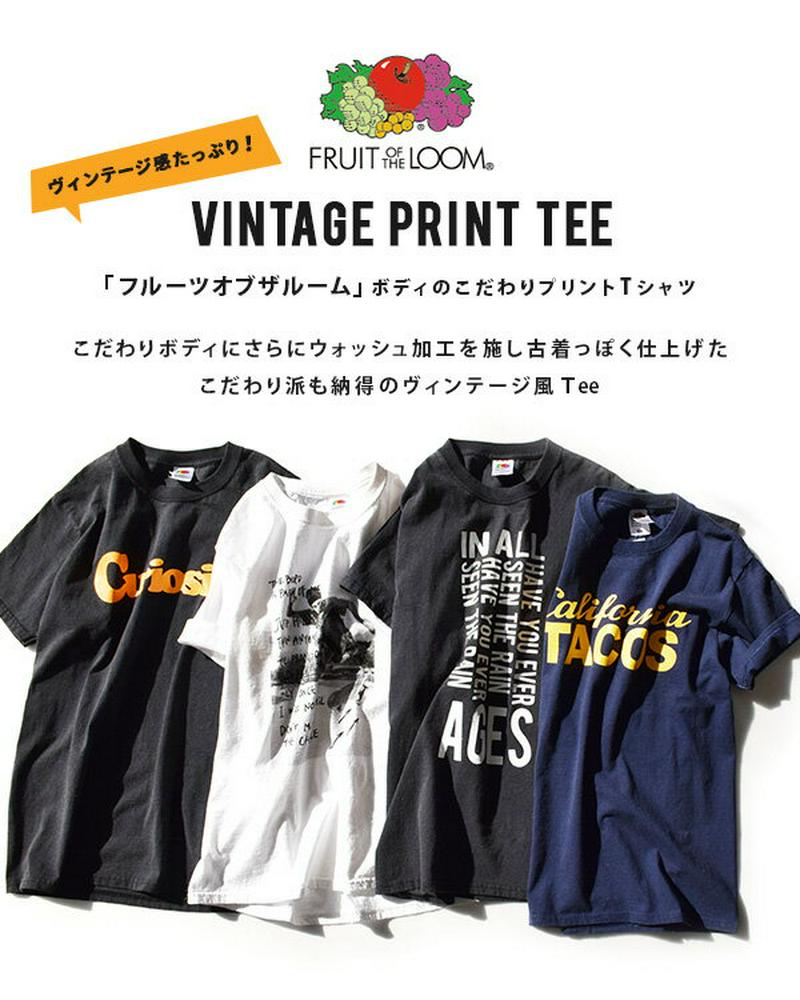 Tシャツ / くったりとした古着感漂うフロスト加工が施された ロゴTee 。 レディース メンズ カットソー ロゴT 半袖 丸首