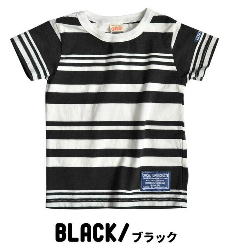 Tシャツ キッズ【メール便可10】80 140のベビーからジュニアまで 7サイズ展開！こなれたマルチボーダー柄 半袖カットソー。