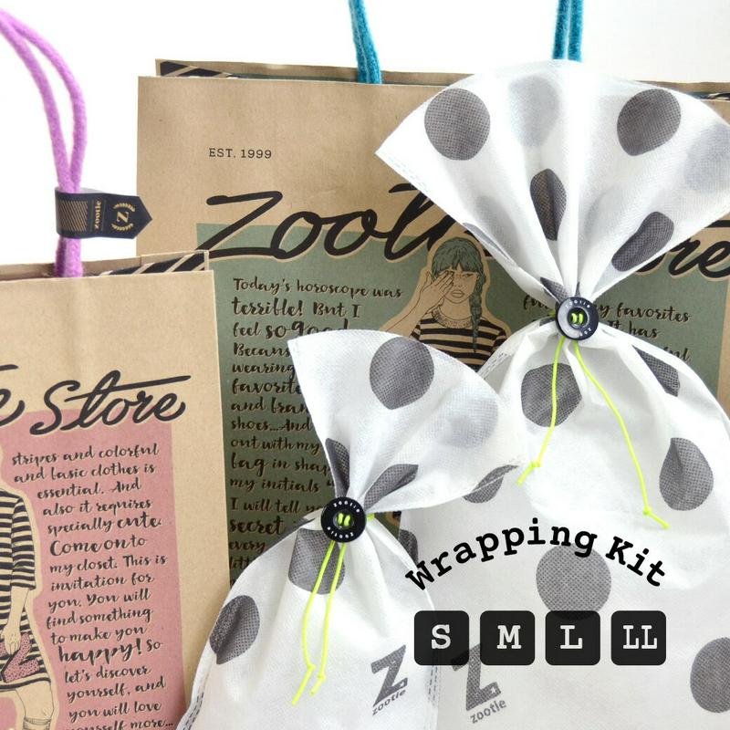 大切な方への贈り物に！プレゼント 包装SET ラッピング ギフトラッピング 袋 wrapping 誕生日 バースデー ギフト◆zootie（ズーティー）セルフラッピングキット［フルセット］【返品交換不可】