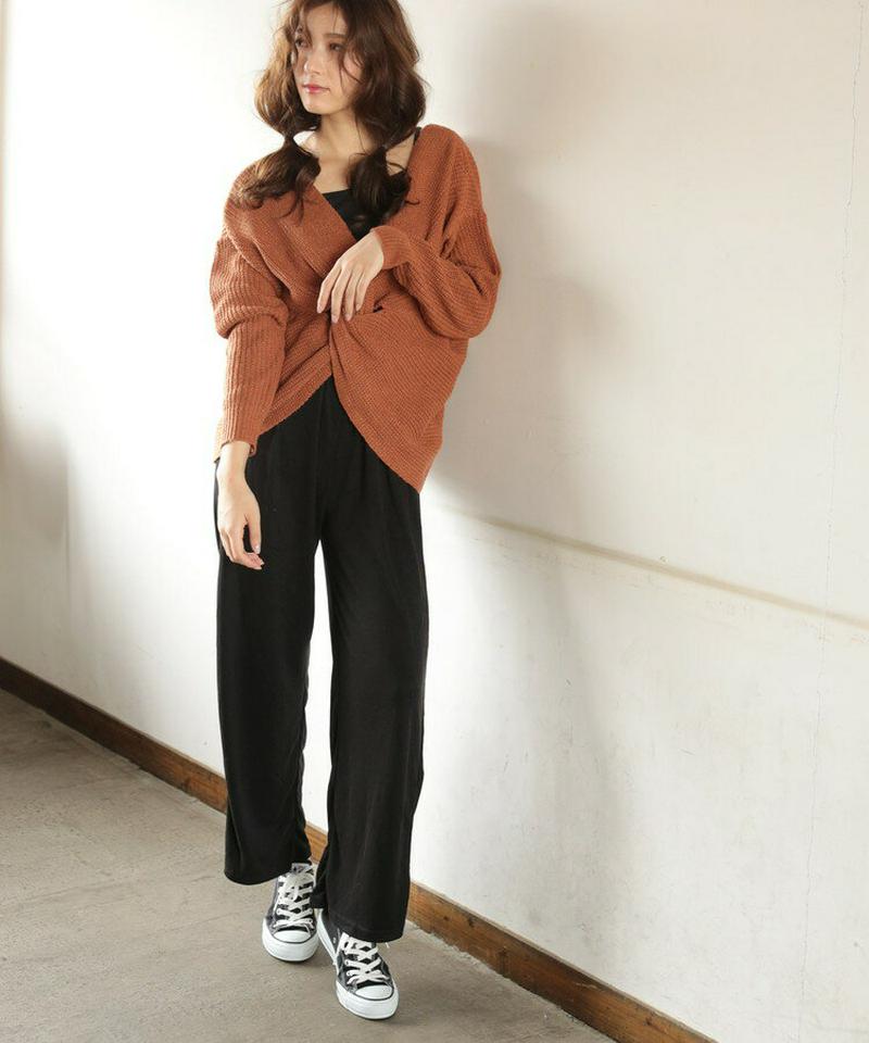 ボトムス ゆるてろワイドパンツ レディース フレアパンツ ロングパンツ DONOBAN SELECT｜さらてろ テロテロ ロング