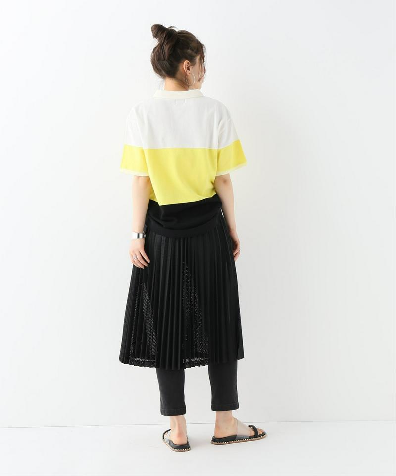 【EFILEVOL/エフィレボル】Big Border Loose Polo sh:ポロシャツ