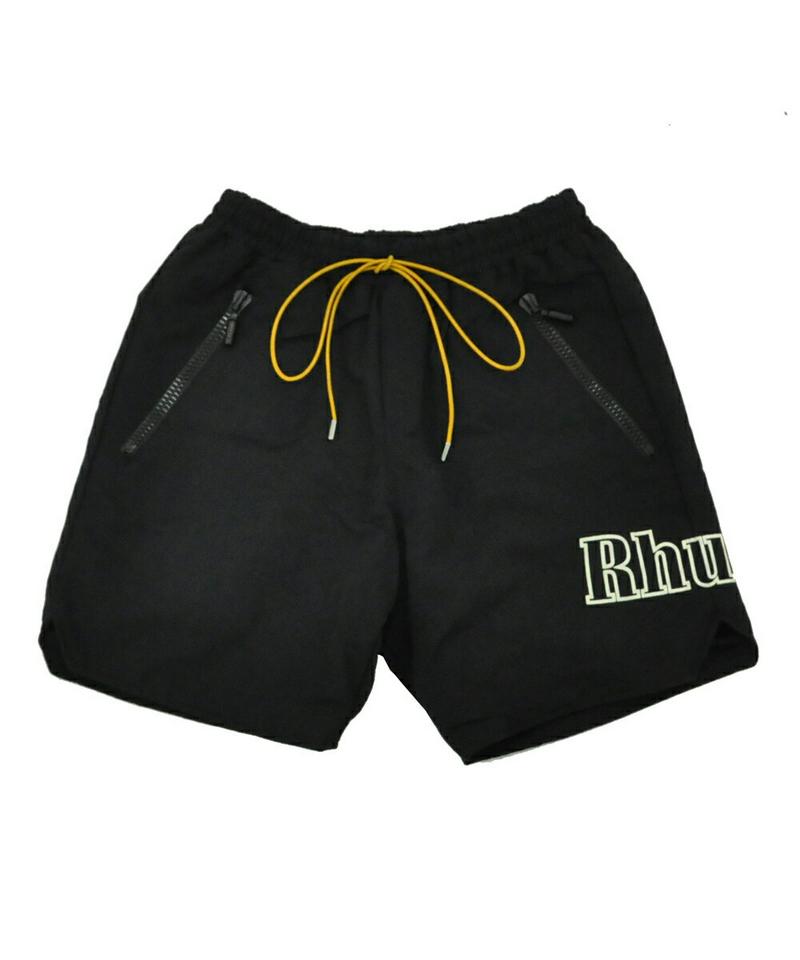 ルード サーフパンツ ◆ RHUDE SWIM SHORTS RHUDE LOGO 03ASR06201 ブラック ロゴ メンズ