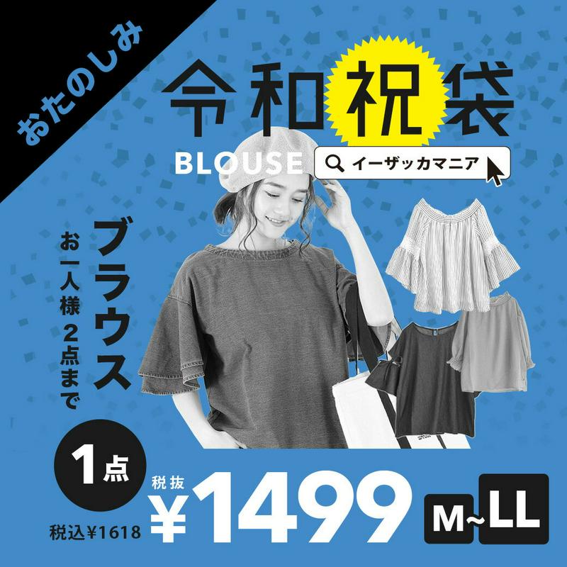 福袋 2019 レディース / どのデザイン・お色が届くかはおたのしみ♪さらりと着られる「ブラウス」のシークレット福袋。 レディ