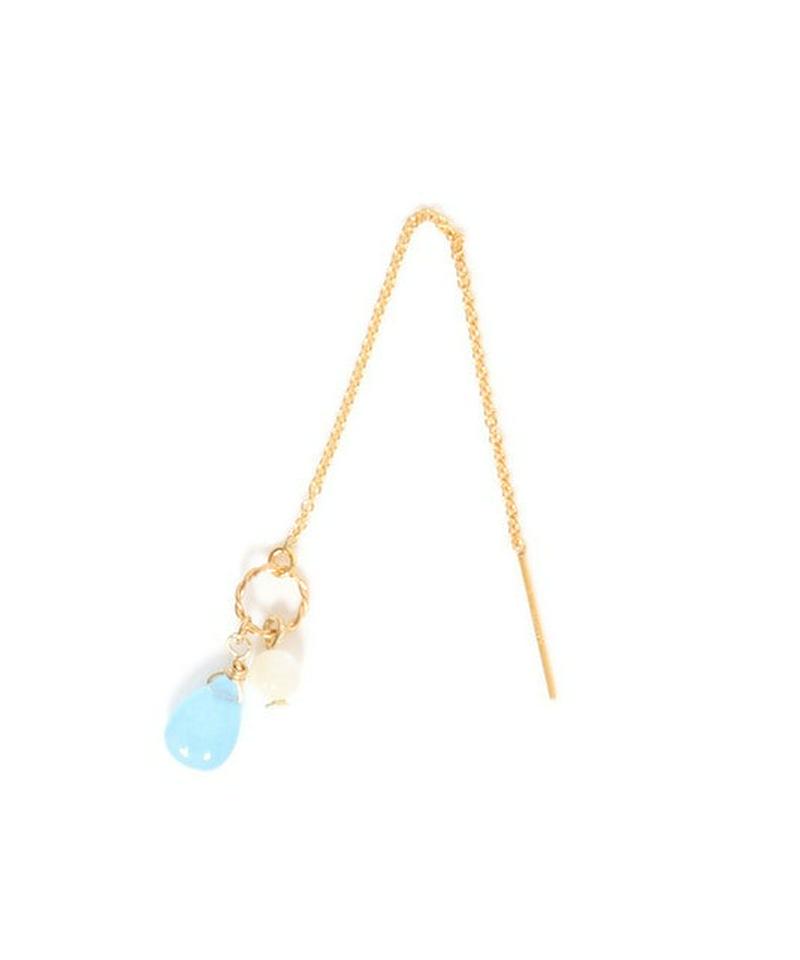 K14GFブルージェイド アメリカンピアス