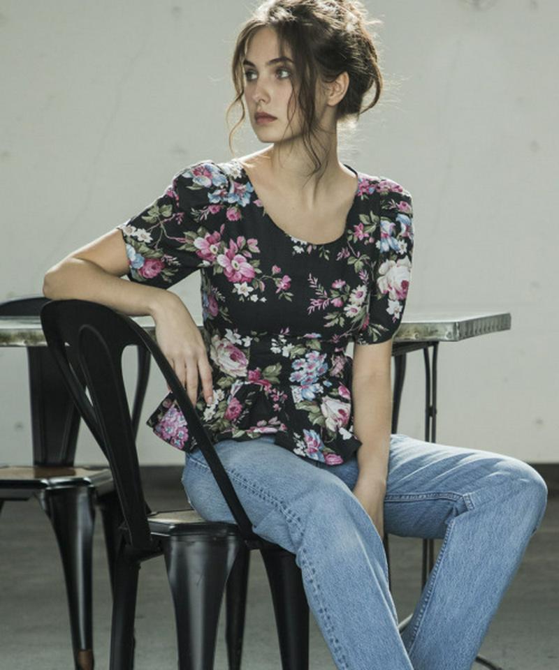 FLOWER PRINT BLOUSE