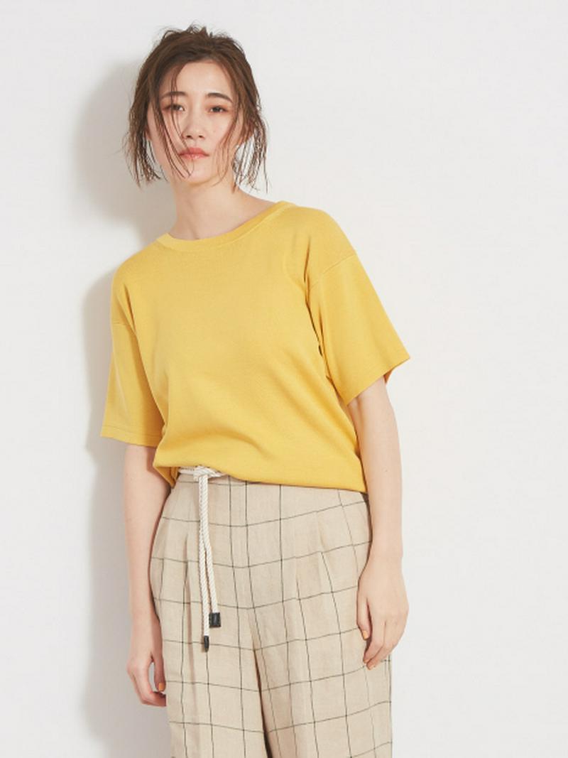 コットンシルクハイゲージニットTシャツ