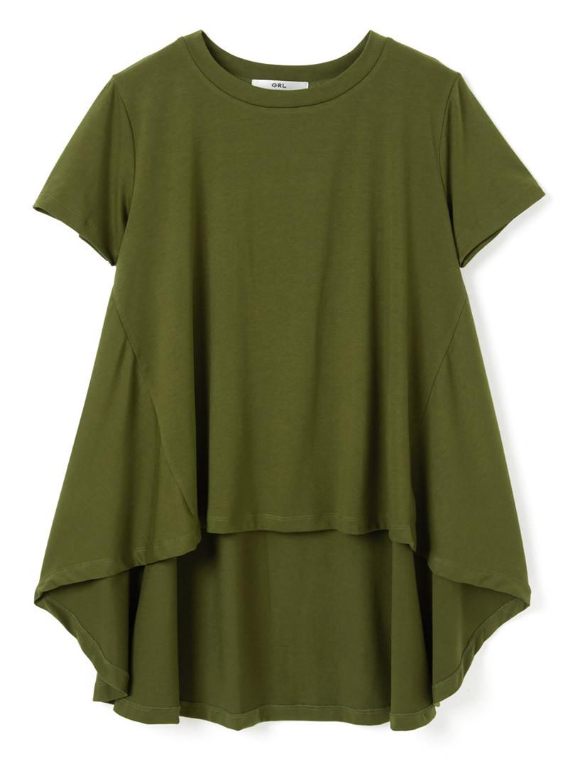 バックロングフレアTシャツ