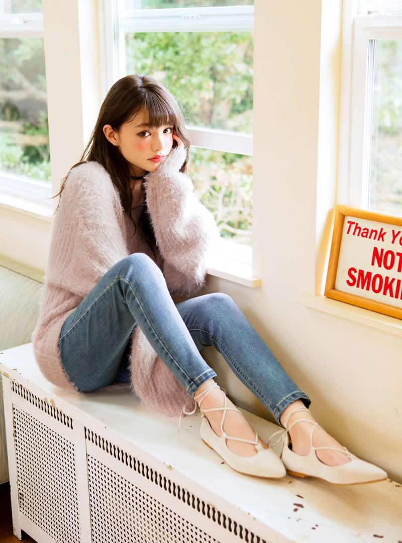 ロングスリーブシャギールーズニット
