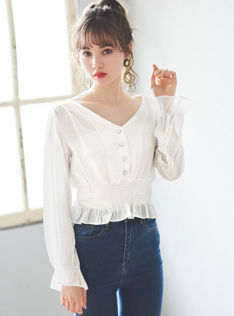 ウエストシャーリングシアーブラウス