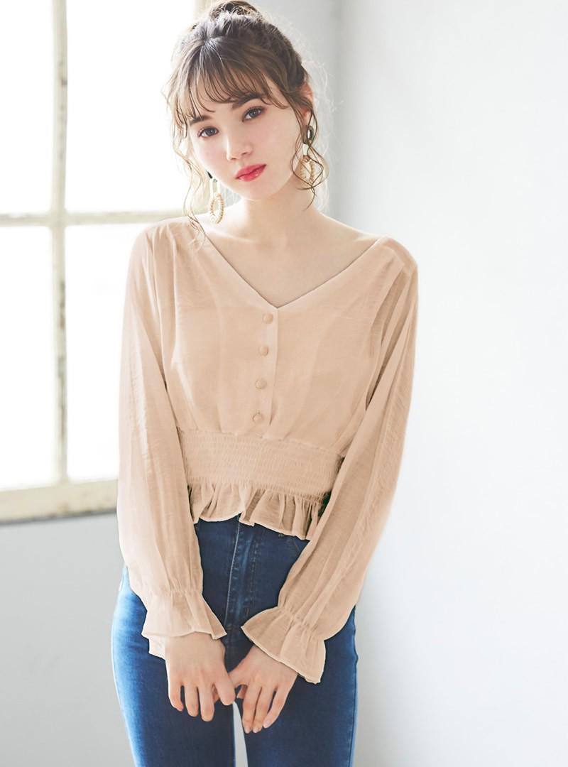 ウエストシャーリングシアーブラウス