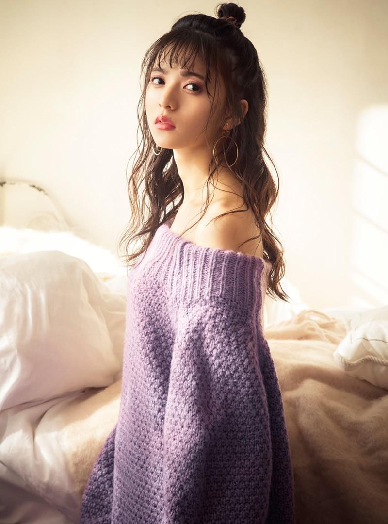 sweet3月号掲載 2wayゆるネックニットワンピース
