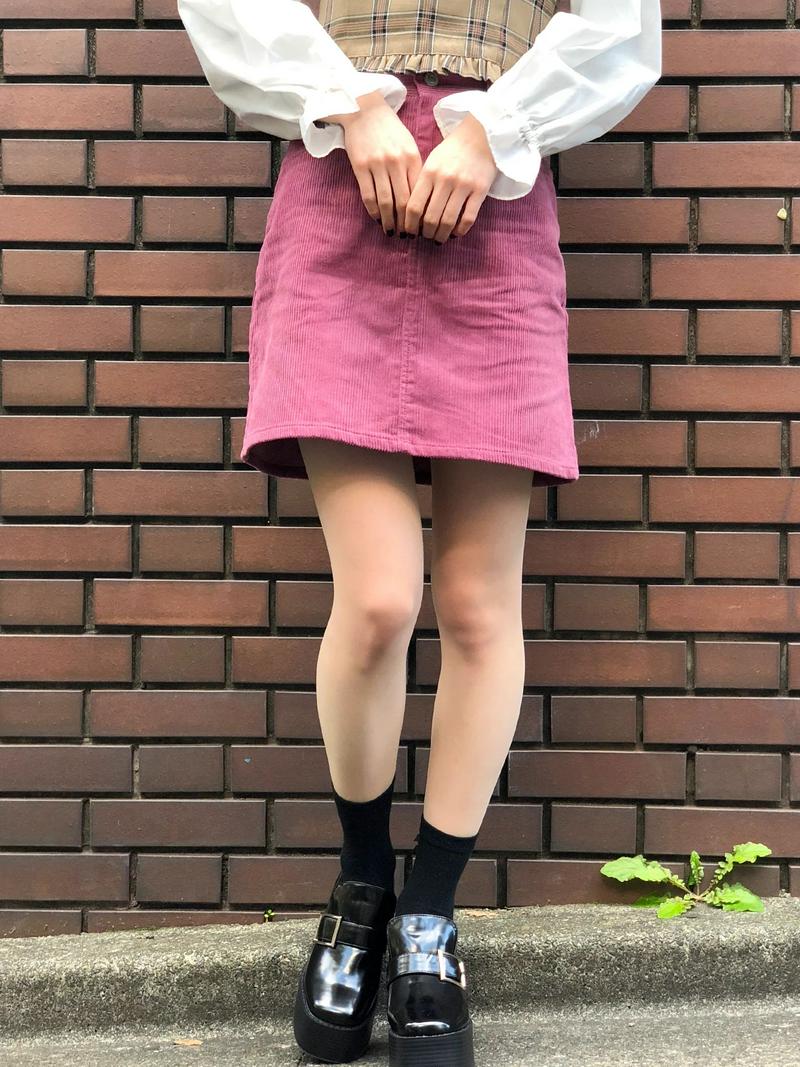 コーデュロイタイトミニスカート