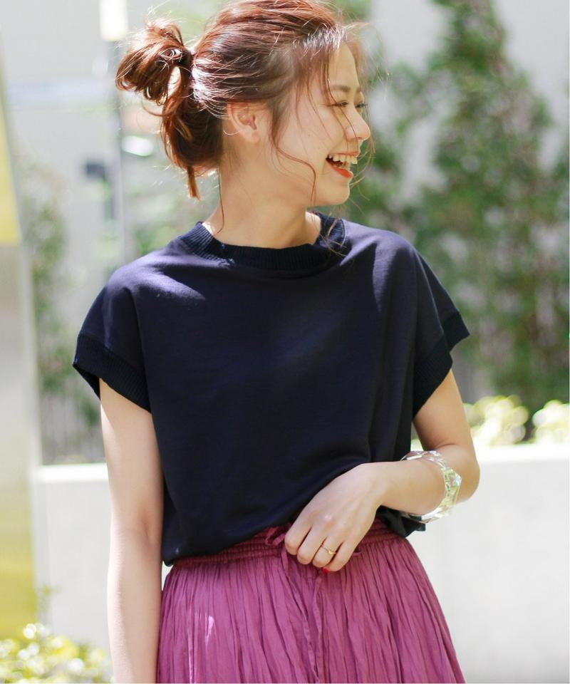 テンセルリブTシャツ◆