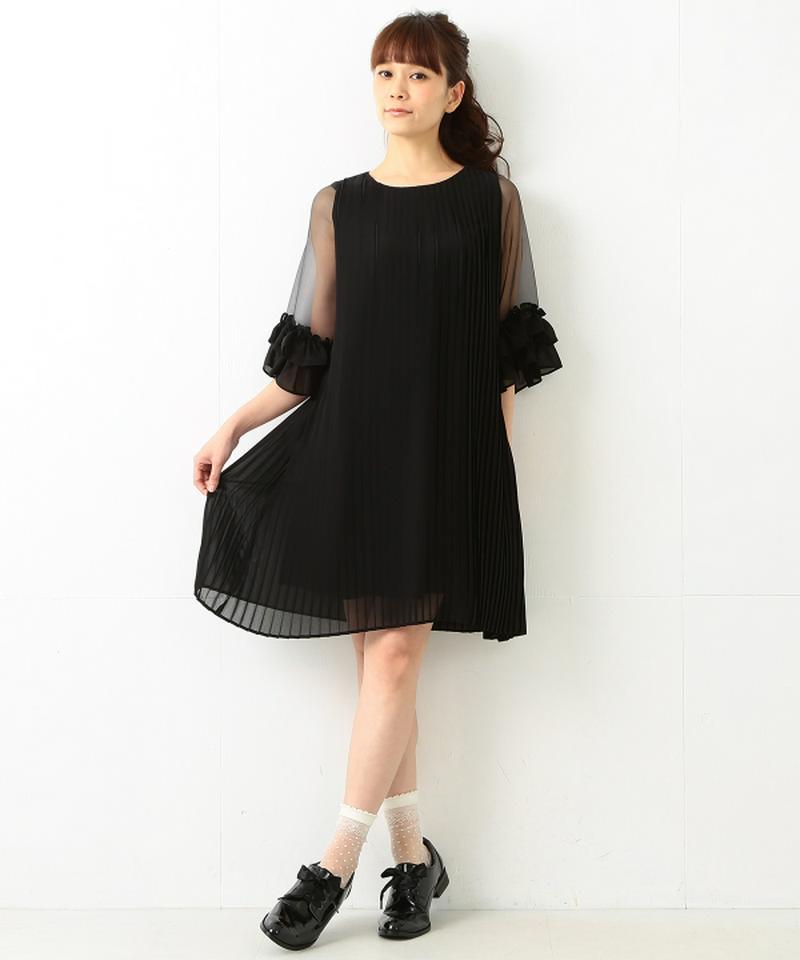 CAROLINA GLASER / シフォン プリーツ ワンピース