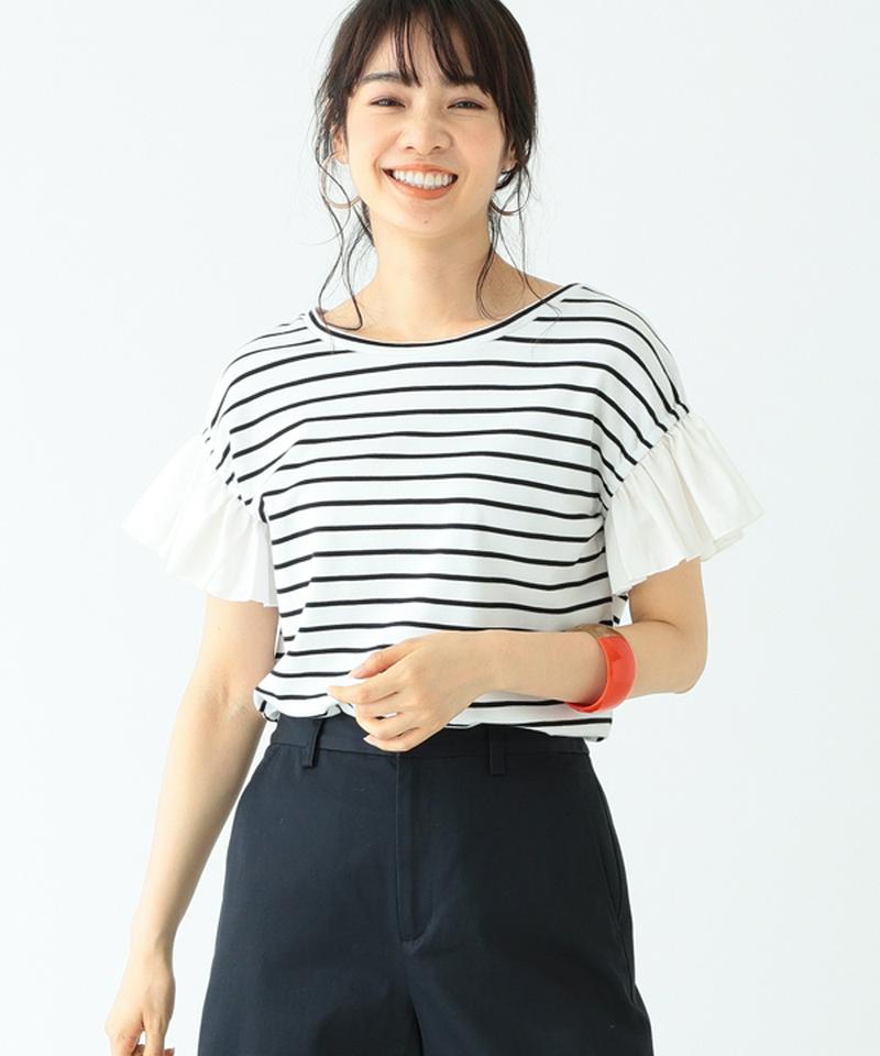 B:MING by BEAMS / ボーダースムース 袖布帛プルオーバー 19SS