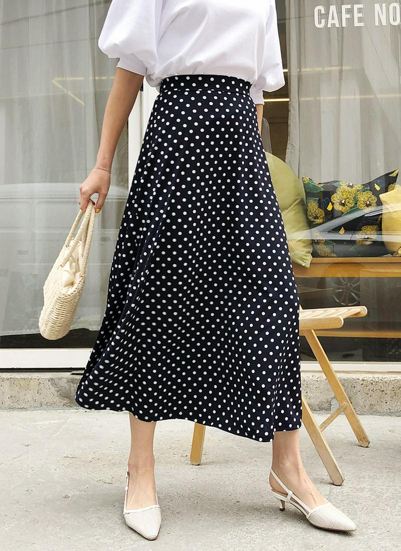 ドットロングスカート・全2色