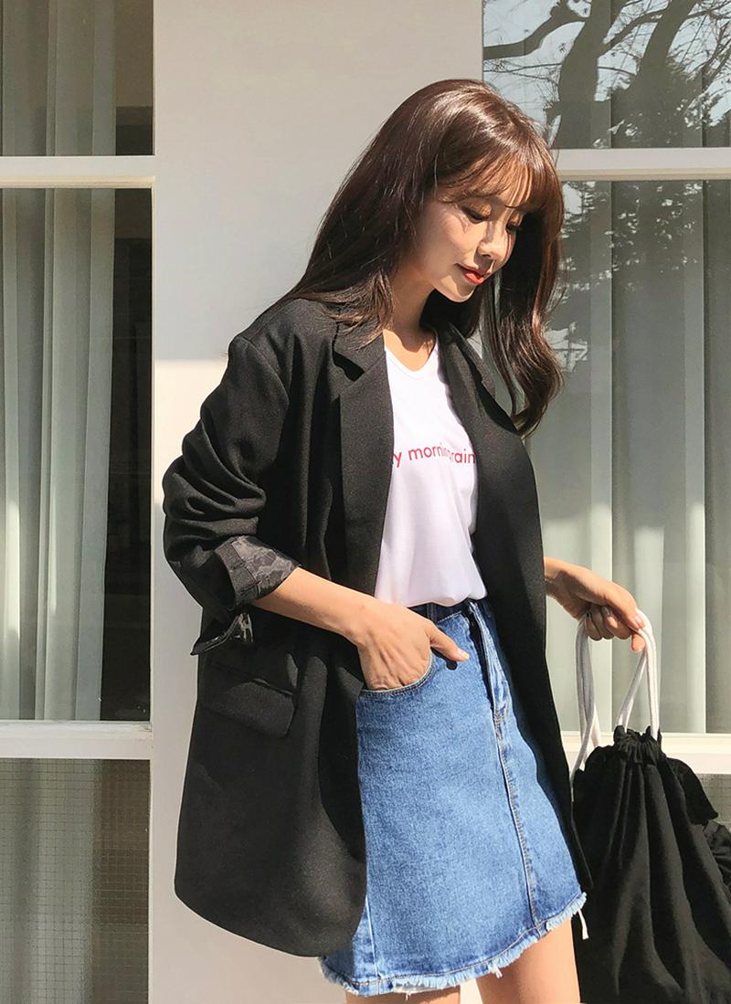 ツーボタンミドルジャケット・全3色