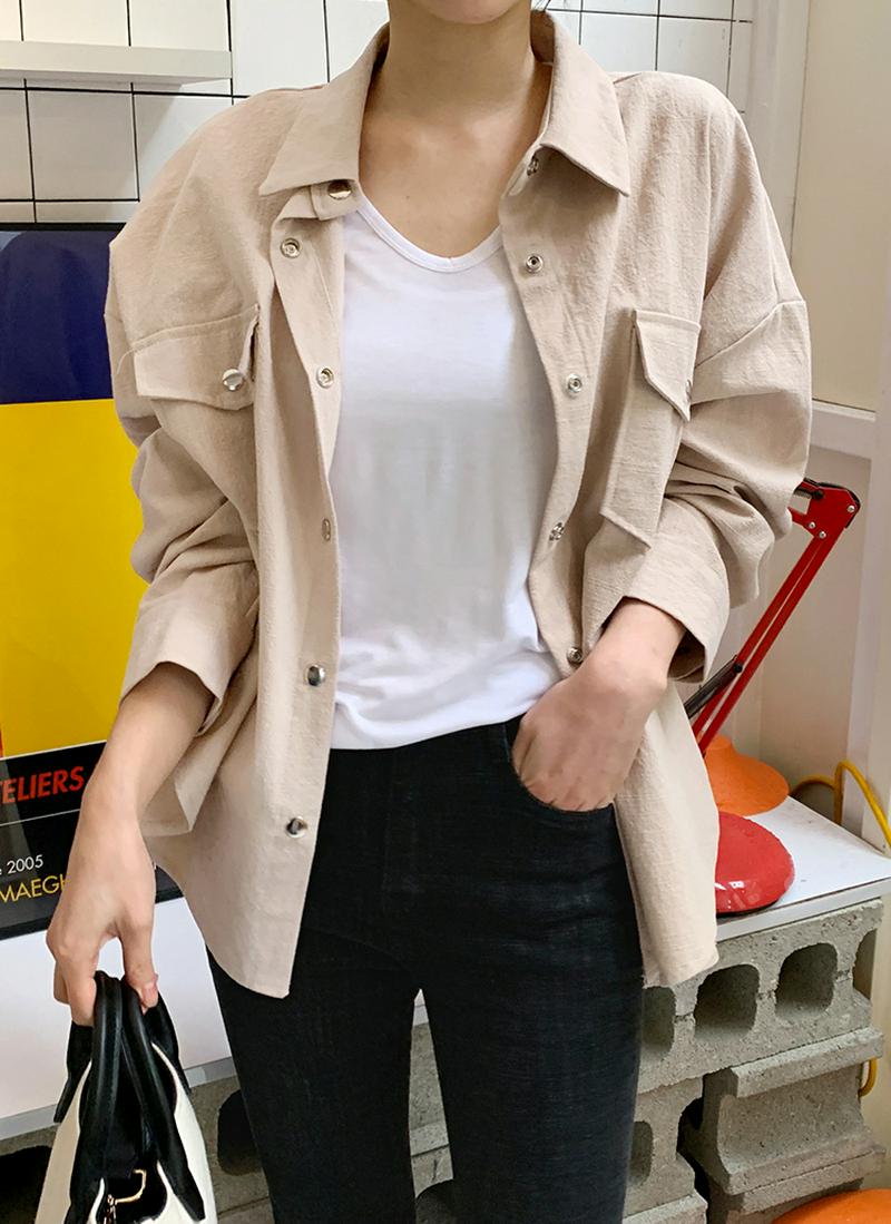 フラップポケットシャツジャケット・全3色