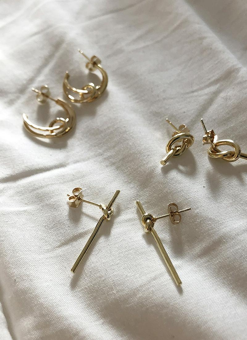 ノットピアス3SET・全1色