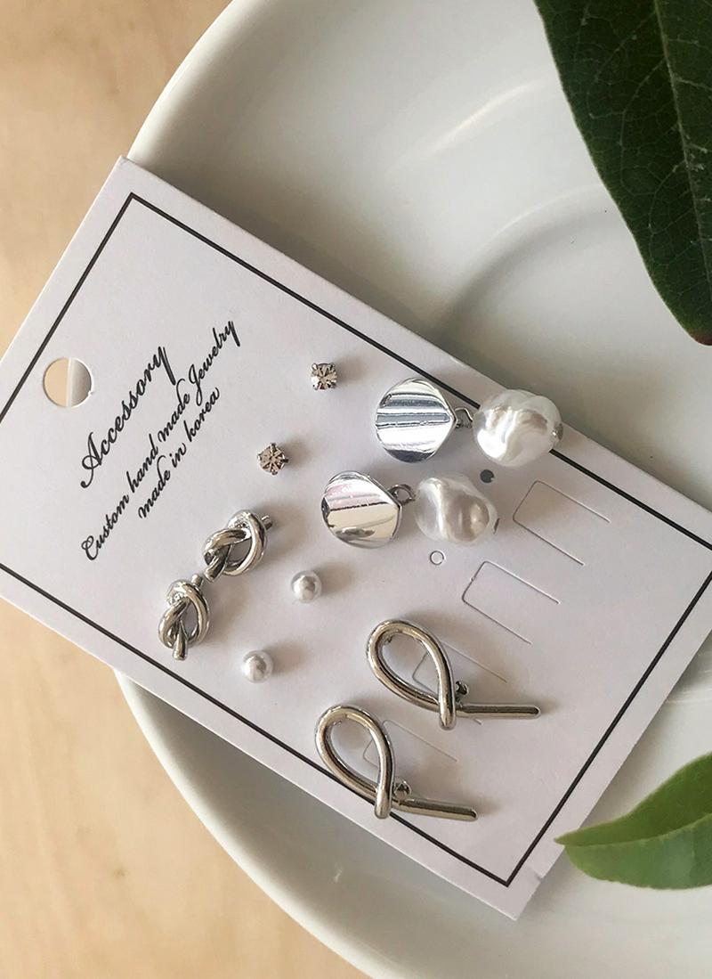 ノットピアス5SET・全2色