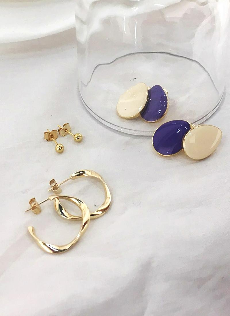 しずくモチーフピアス3SET・全3色